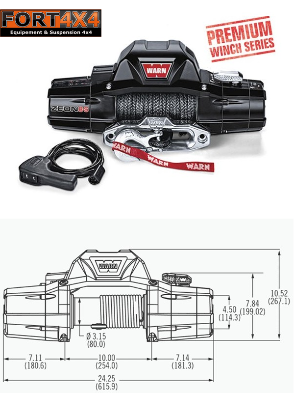 Treuil WARN Evo 8 câble acier 3629 kg – Garage 4X4 Balleydier