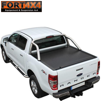 COUVRE BENNE COULISSANT FORD RANGER DOUBLE CAB 2012+ AVEC ROLL BAR ORIGINE